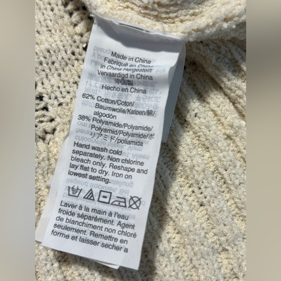 J. Crew Point Sur open knit cardigan women’s XS boxy cream coastal cowgirl boho - Picture 8 of 16